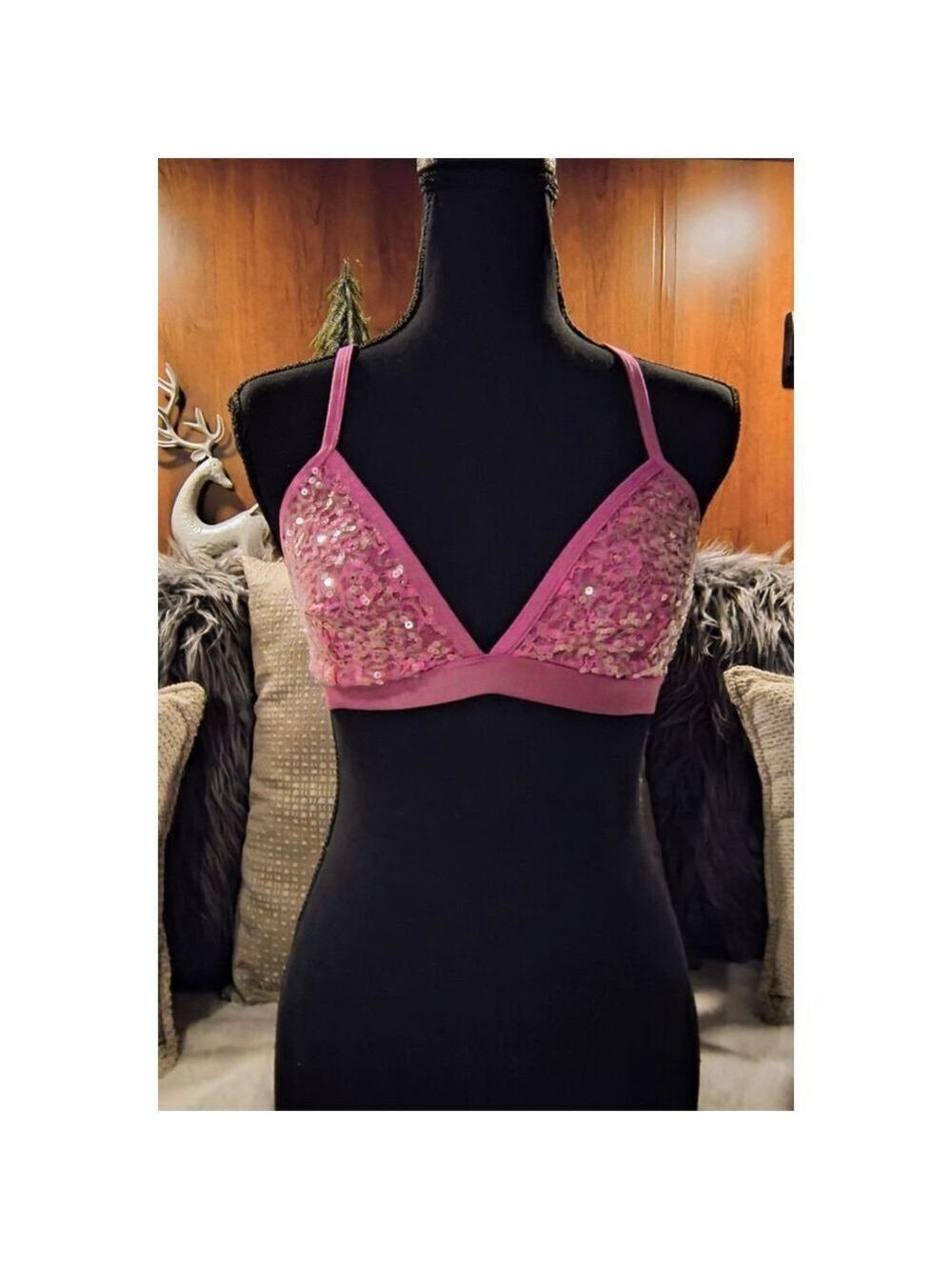 PINK Victoria's Secret Sequined Bralette